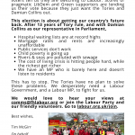 Leaflet I wrote and produced for the CLP's campaigning
